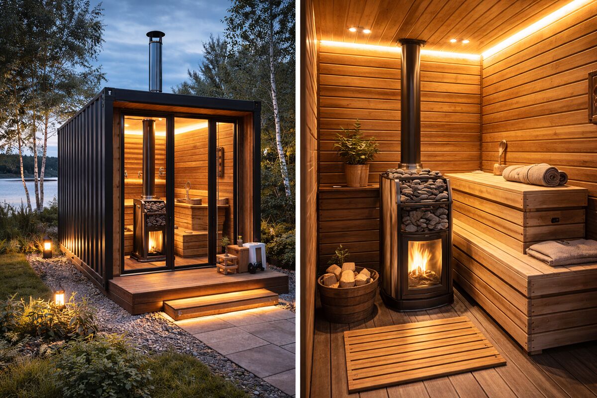 Баня из контейнера